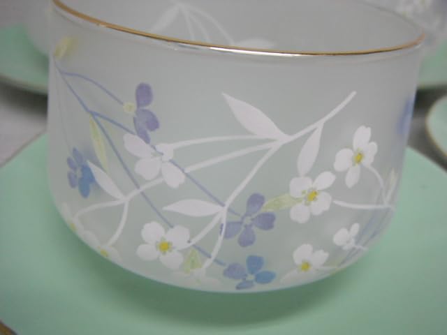 Amazon.co.jp: 品 美濃焼 庫山窯 前畑陶器 花便り 冷茶碗揃 5客セット
